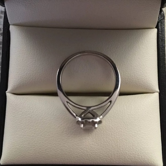 14K 0.36CT Diamond Ring Halo Princess Cut Littman Jewelers CLEANED & POLISHED - Picture 9 of 15